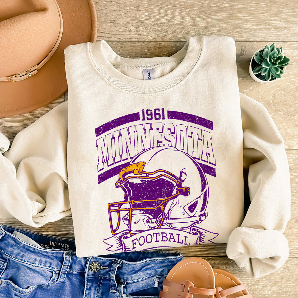 Vintage 90s Style Minnesota Football Sweatshirt, Game Day Shirt, Minnesota Team Football Shirt, Sunday Minnesota, Minnesota Football SP1010 08