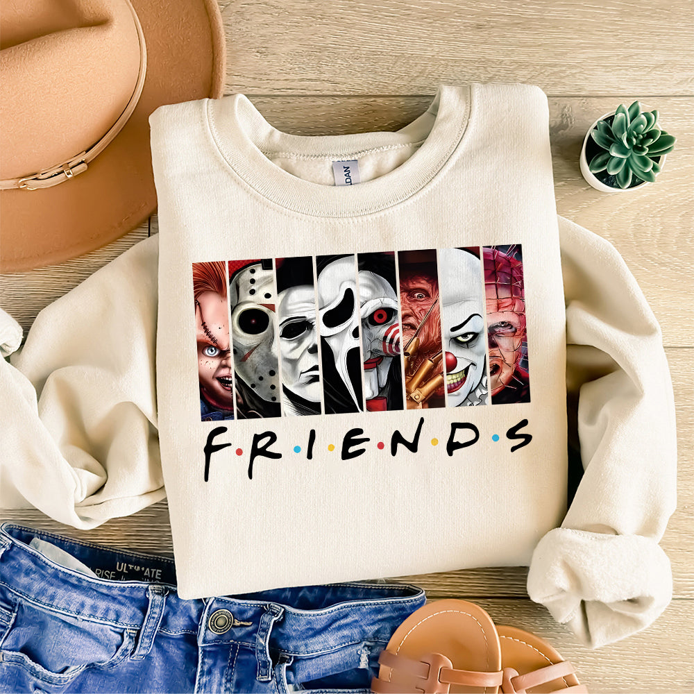 Horror Characters Friends Shirt, Horror Friends Shirt, Halloween Character Shirt, Horror Shirt, Horror Movie Shirt, Halloween Shirt, Halloween Friends TM1510 03