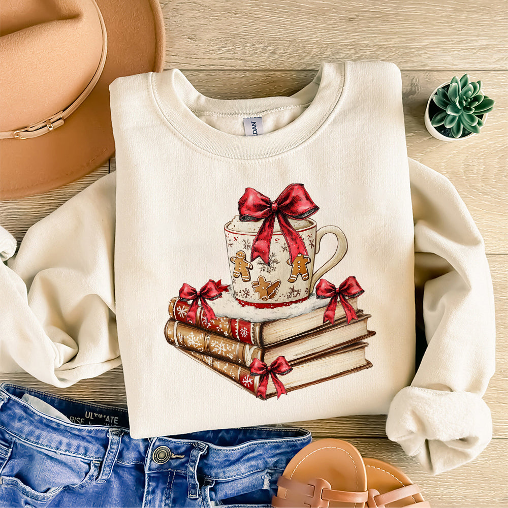 Book Club Png, Book Lover Gift, Bookish Christmas Png, Christmas Book Lover Png, Bookworm Christmas T-Png VAA