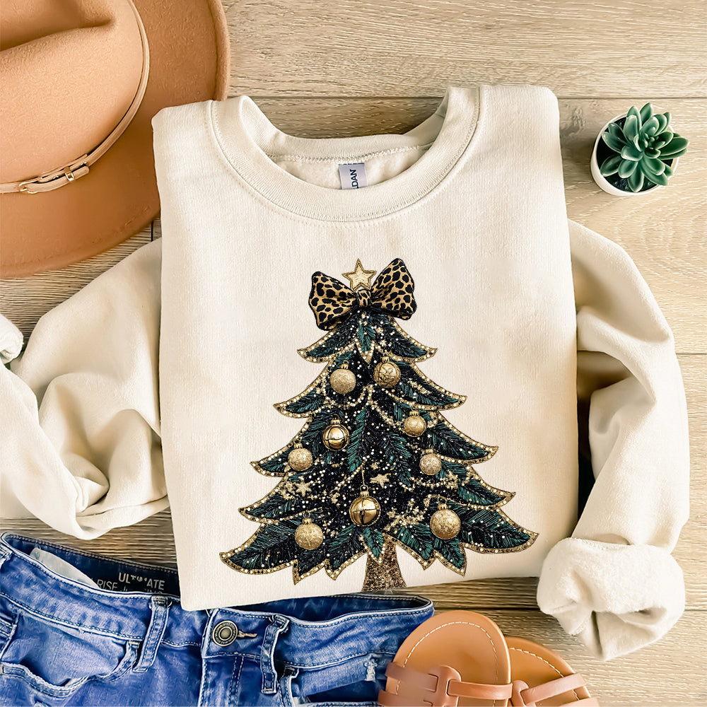 Glitter Colorful Christmas Tree Png, Christmas Bow Png, Tree Farm Fresh Png Design,Sparkle Christmas Tree Png,Christmas Sublimation Download S92 SACH26