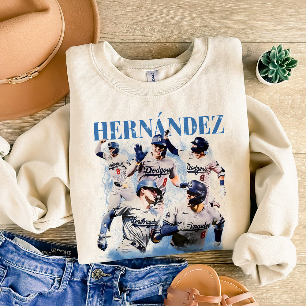 Kike Hernandez LA Baseball Inspired T-Shirt  Kike Hernandez Dodgers Inspired Bootleg Rap T-Shirt T10