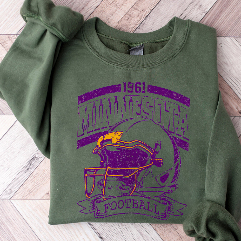 Vintage 90s Style Minnesota Football Sweatshirt, Game Day Shirt, Minnesota Team Football Shirt, Sunday Minnesota, Minnesota Football SP1010 08