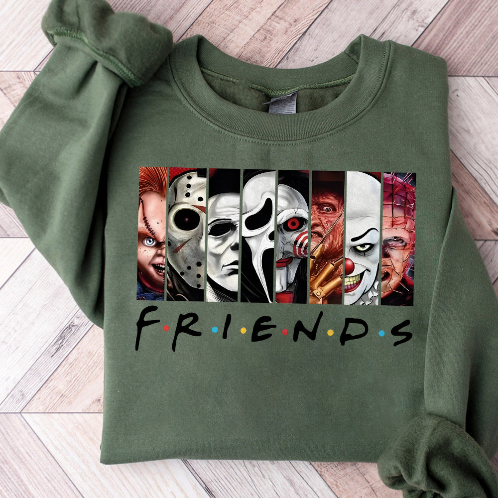 Horror Characters Friends Shirt, Horror Friends Shirt, Halloween Character Shirt, Horror Shirt, Horror Movie Shirt, Halloween Shirt, Halloween Friends TM1510 03