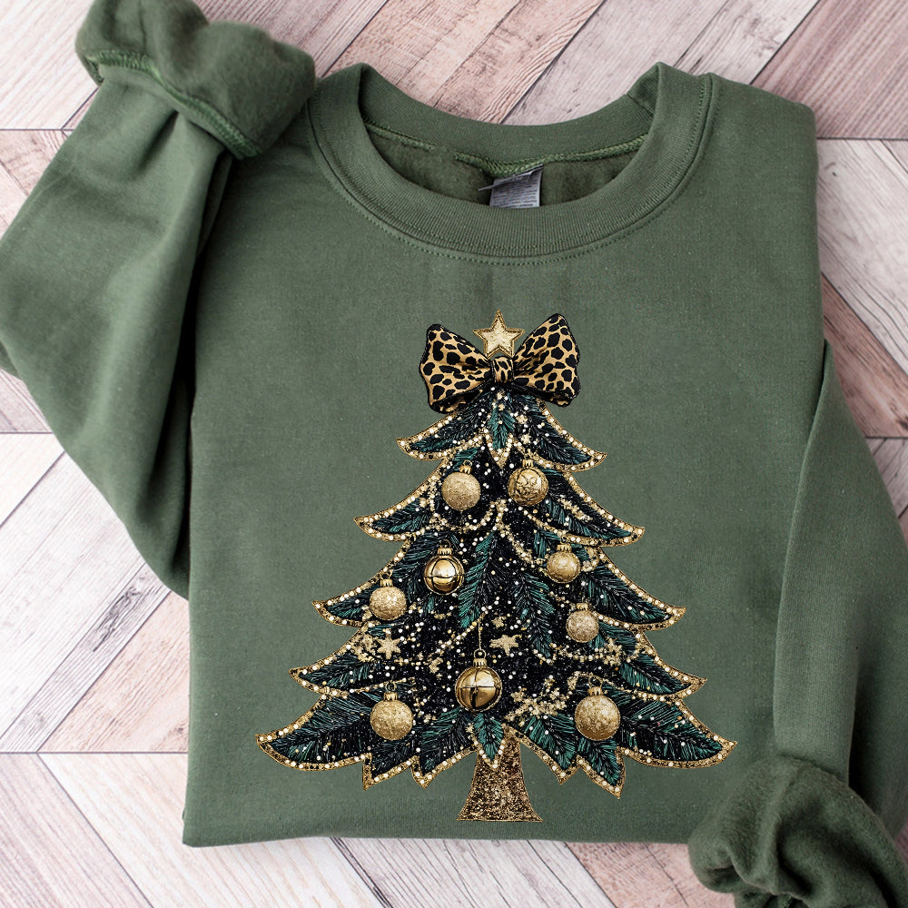 Glitter Colorful Christmas Tree Png, Christmas Bow Png, Tree Farm Fresh Png Design,Sparkle Christmas Tree Png,Christmas Sublimation Download S92 SACH26