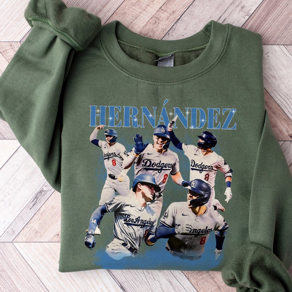 Kike Hernandez LA Baseball Inspired T-Shirt  Kike Hernandez Dodgers Inspired Bootleg Rap T-Shirt T10