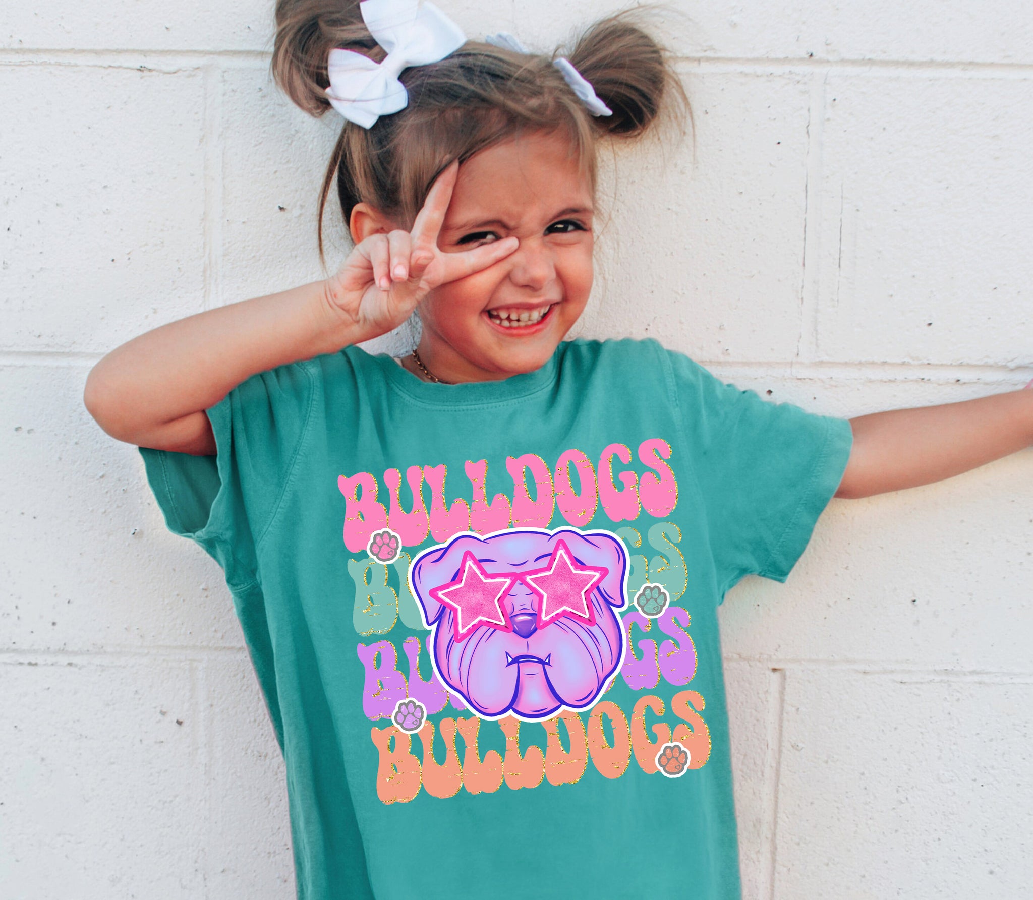 Preppy Star Eyes Favorite Team Tshirt, Team Mascot Shirt, School Team Tee, Favorite Team Shirt, School logo shirt, Custom Sweatshirt Upgrade  TD0809 04