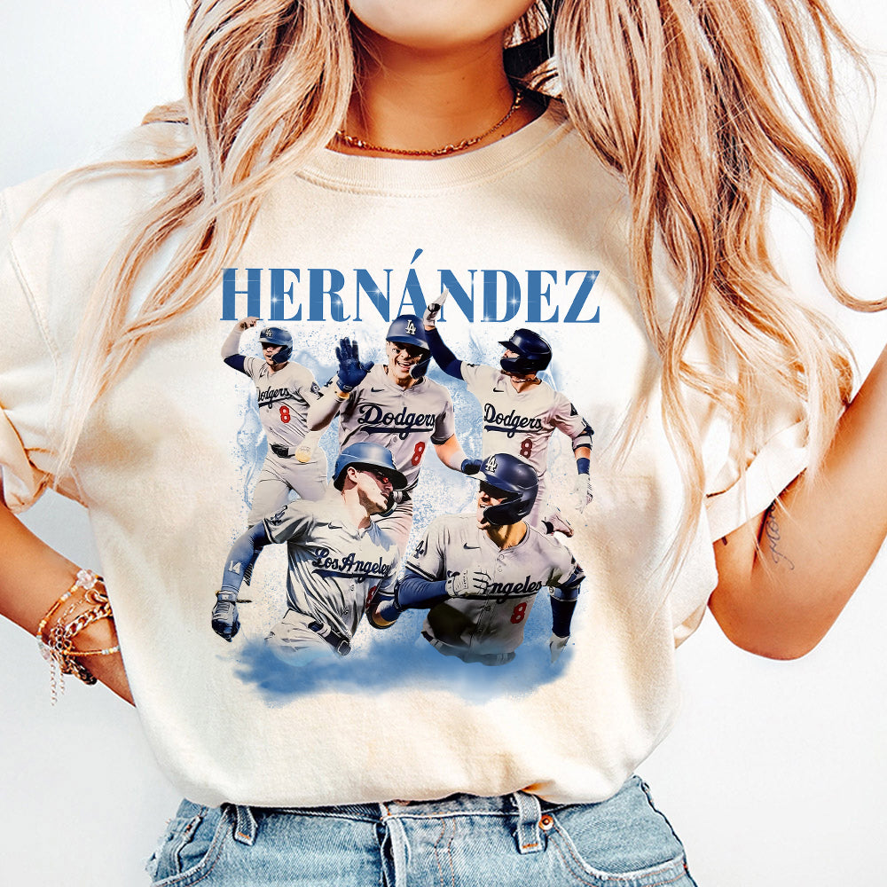 Kike Hernandez LA Baseball Inspired T-Shirt  Kike Hernandez Dodgers Inspired Bootleg Rap T-Shirt T10
