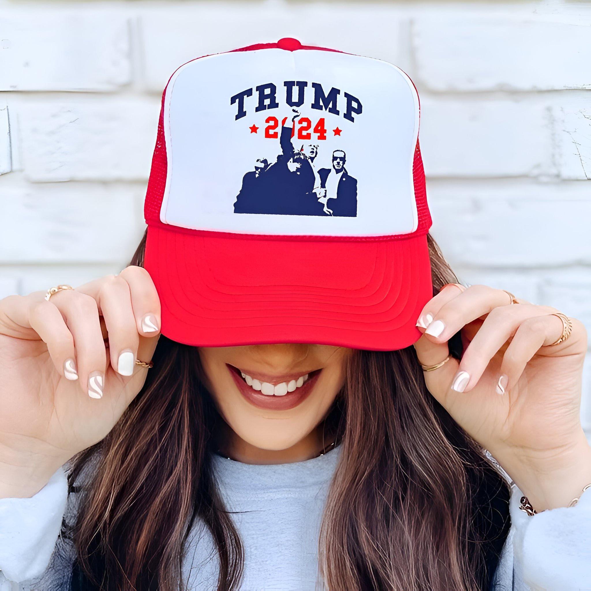 Fight Donald Trump Trucker Hat, I Will Fight Trump, I Stand With Trump, Make America Great Again, Donald Trump Trucker Hat, Trump Trucker Hat Tu1