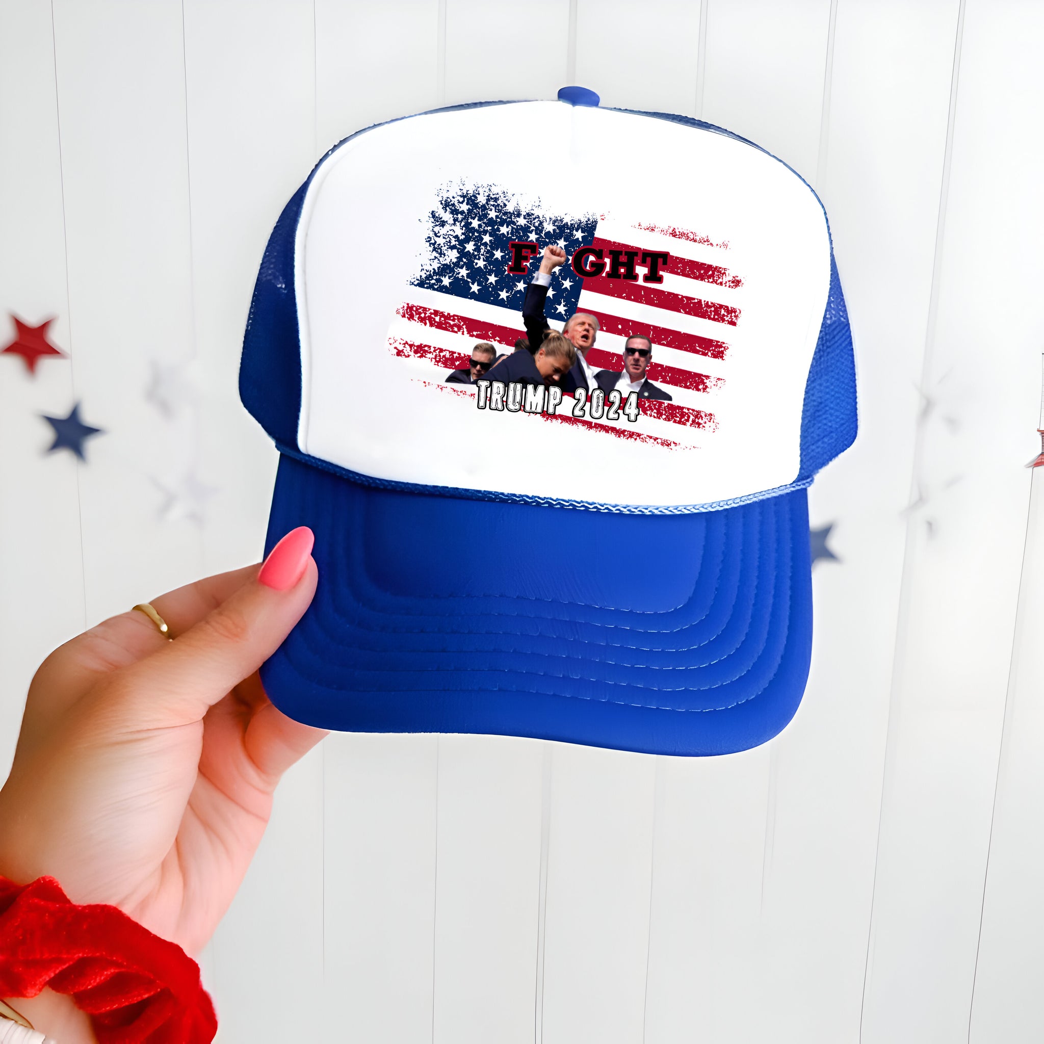 Fight Donald Trump Trucker Hat, I Will Fight Trump, I Stand With Trump, Make America Great Again, Donald Trump Trucker Hat, Trump Trucker Hat Tu1 4