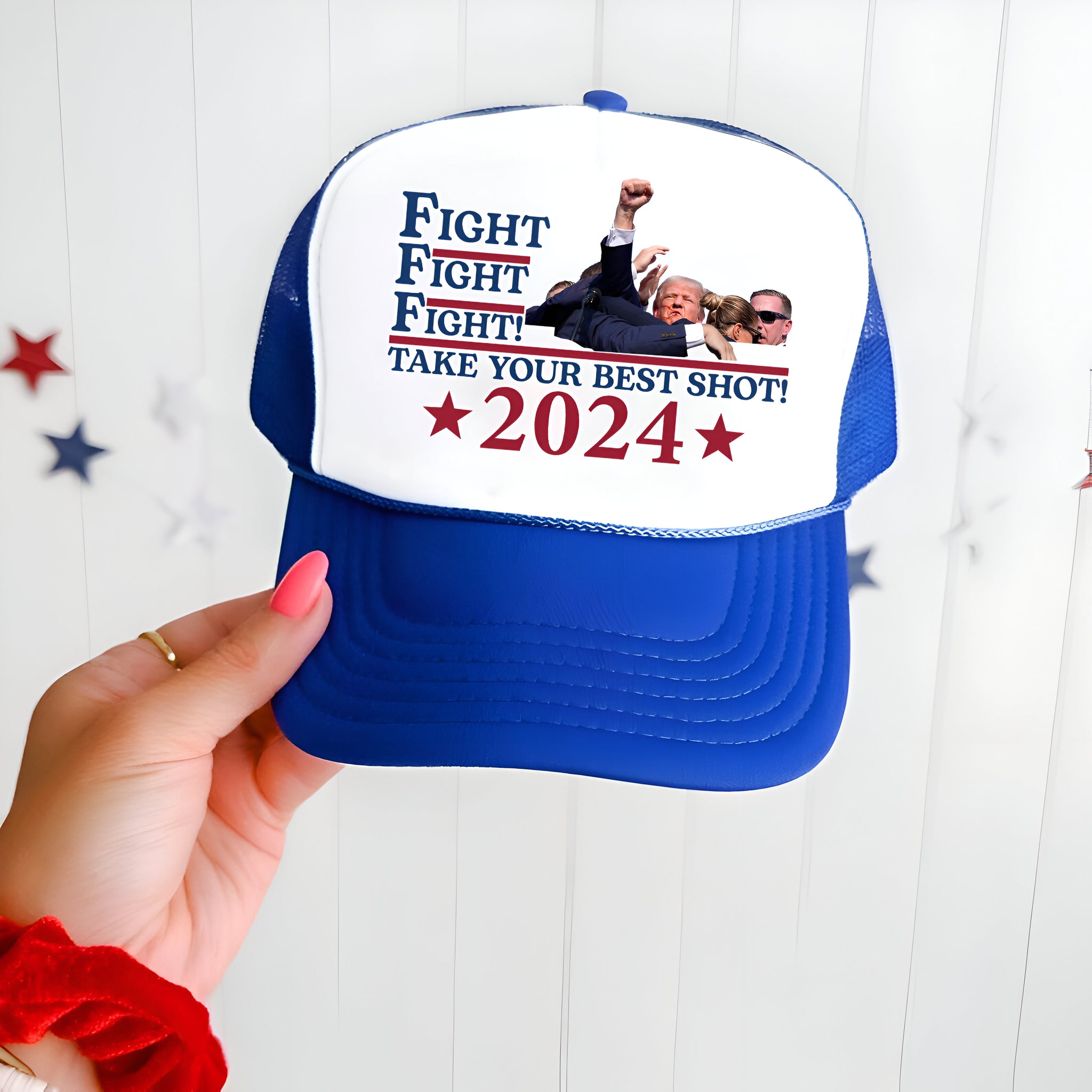 Fight Donald Trump Trucker Hat, I Will Fight Trump, I Stand With Trump, Make America Great Again, Donald Trump Trucker Hat, Trump Trucker Hat Tu1 5