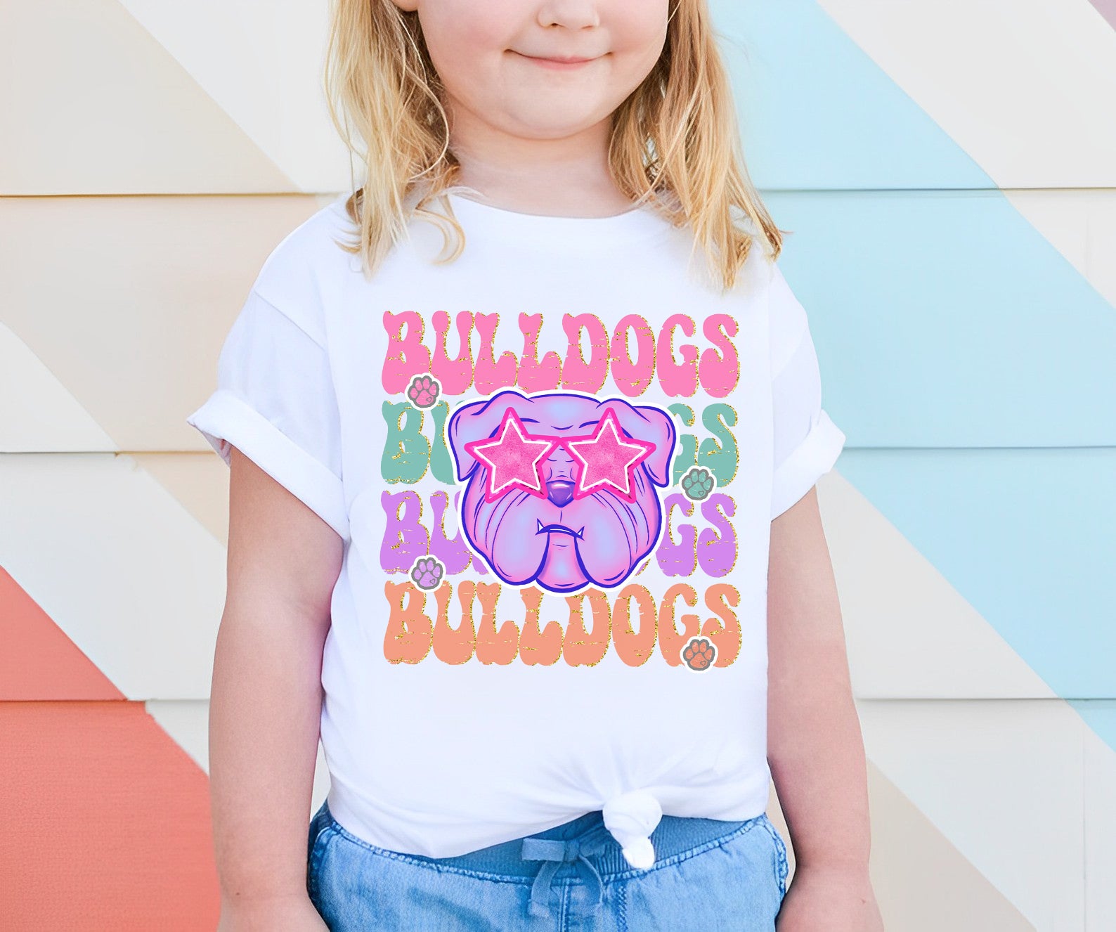 Preppy Star Eyes Favorite Team Tshirt, Team Mascot Shirt, School Team Tee, Favorite Team Shirt, School logo shirt, Custom Sweatshirt Upgrade  TD0809 04