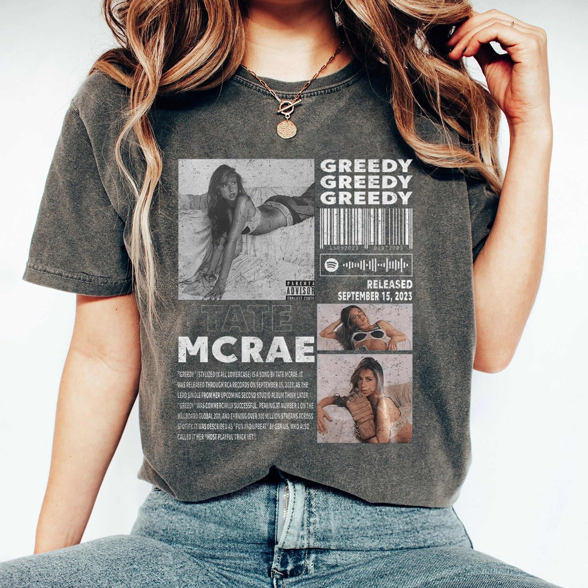 Retro Tate Mcrae Greedy Album Shirt, Tate Mcrae 2024 Tour T-Shirt, Tate Mcrae Uh Oh Sweatshirt, Tate Mcrae Fan Merch, Gift For Her FFF