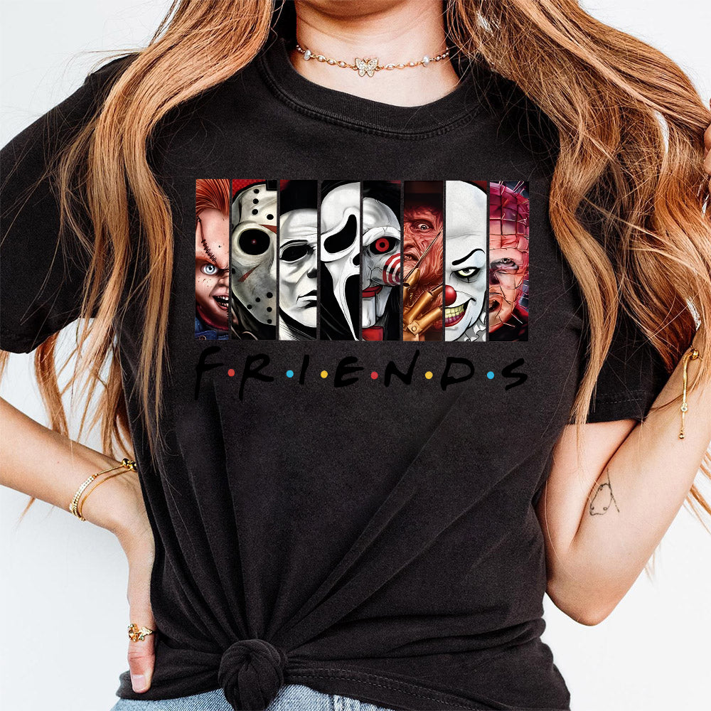 Horror Characters Friends Shirt, Horror Friends Shirt, Halloween Character Shirt, Horror Shirt, Horror Movie Shirt, Halloween Shirt, Halloween Friends TM1510 03