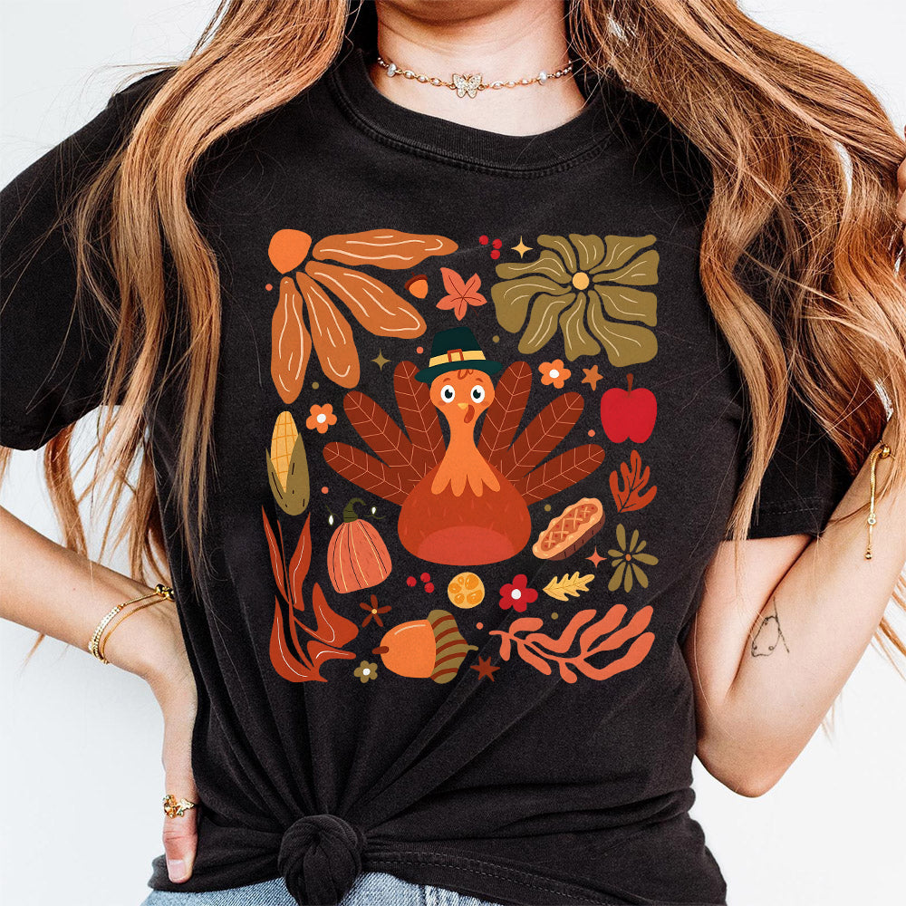 Boho Floral Turkey Png, Turkey Png, Thanksgiving Png, Gobble Png, Fall Turkey Png, Thanksgiving Sublimation, Pumpkin Png Sublimation Design PNG2309 03 NPN