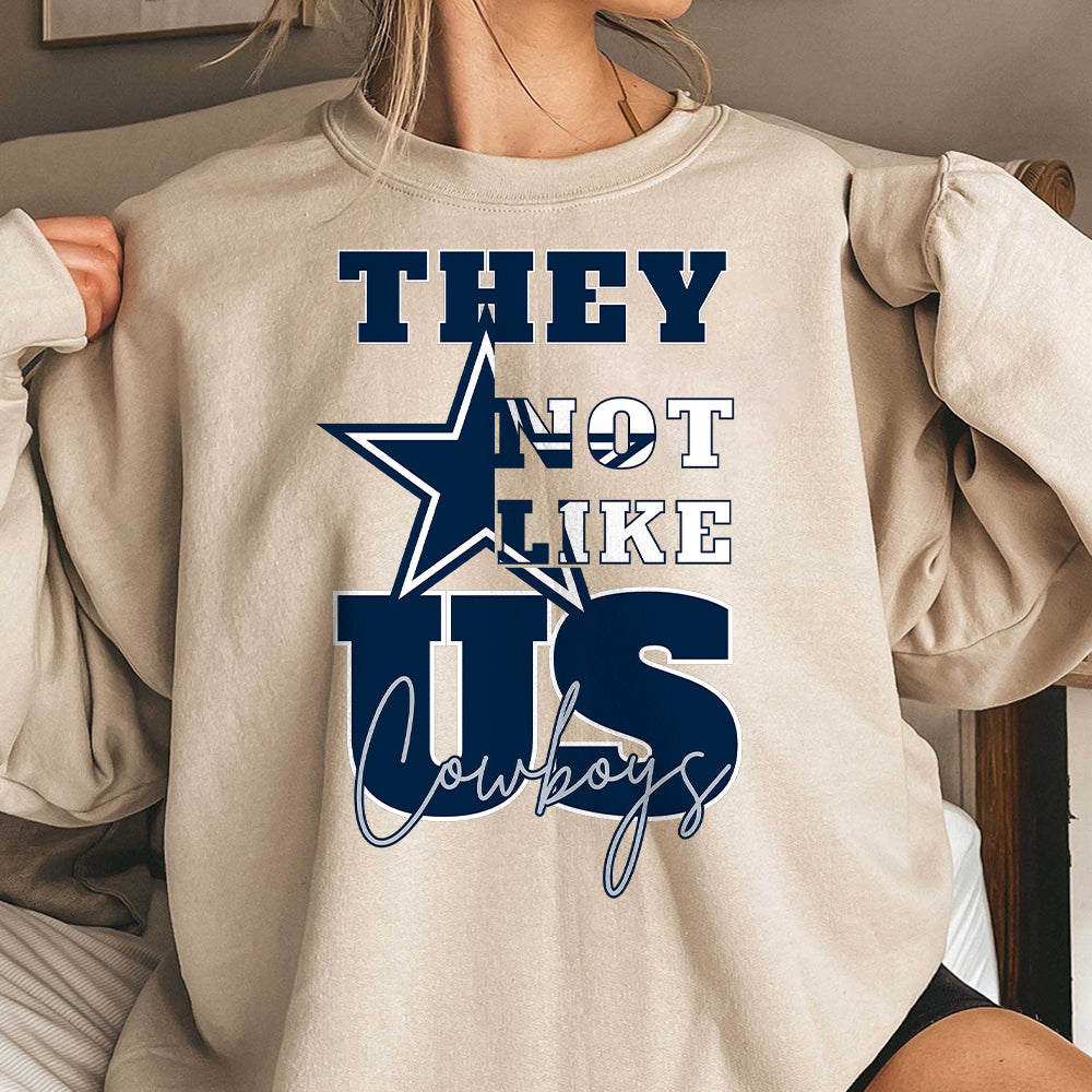 They Not Like Us Cowboys Mans Woman Shirt Football Fan Gift KKK