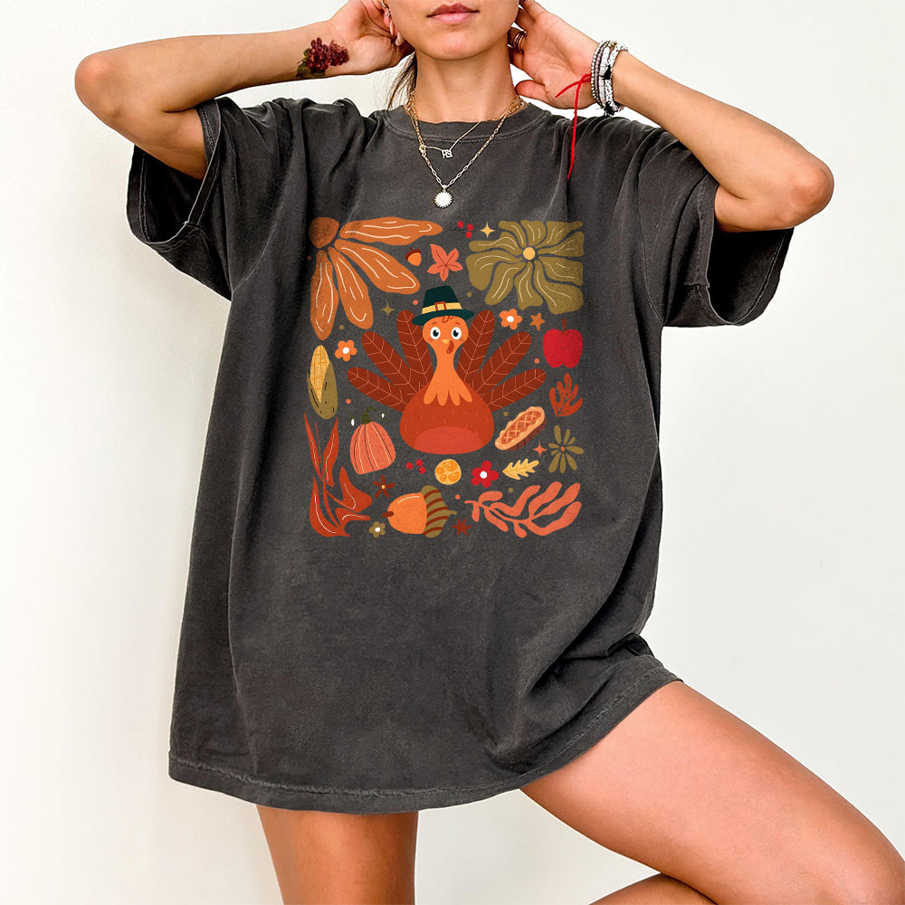 Boho Floral Turkey Png, Turkey Png, Thanksgiving Png, Gobble Png, Fall Turkey Png, Thanksgiving Sublimation, Pumpkin Png Sublimation Design PNG2309 03 NPN