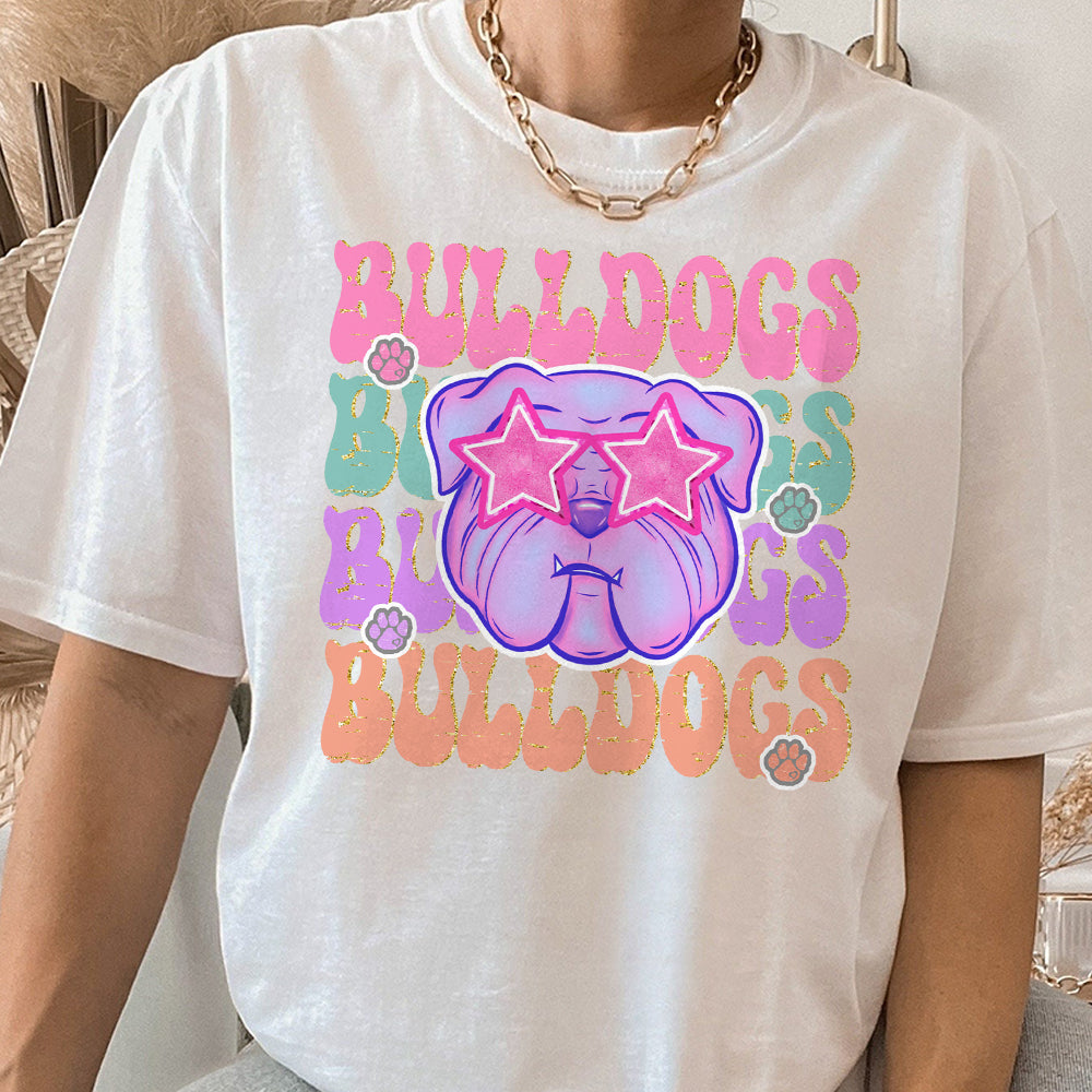 Preppy Star Eyes Favorite Team Tshirt, Team Mascot Shirt, School Team Tee, Favorite Team Shirt, School logo shirt, Custom Sweatshirt Upgrade  TD0809 04