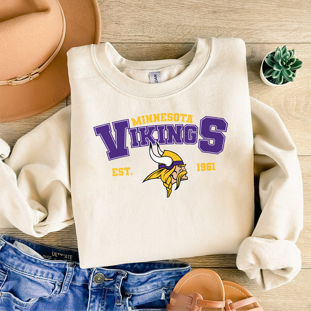 Vintage 90s Minnesota Football Sweatshirt,Minnesota Football Fan Shirt, Minnesota Game Day Shirt, Trendy Viking Sweatshirt SP1010 07