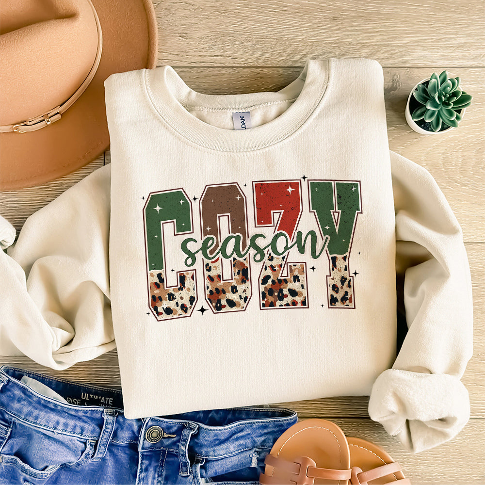 Cozy Season leopard PNG SVG, Christmas Svg, Christmas Sublimation Design, Christmas Svg, Retro Christmas png, Cozy Sublimation Design S111