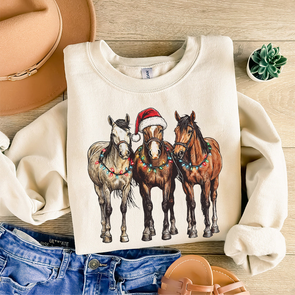 Christmas Horses PNG, Christmas Png, Western Christmas Png, Cowboy Christmas Png, Horse Lover Png, Farm Animal Png, Country Christmas Png S152