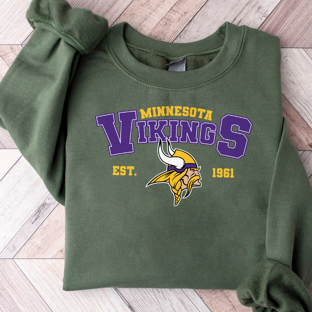 Vintage 90s Minnesota Football Sweatshirt,Minnesota Football Fan Shirt, Minnesota Game Day Shirt, Trendy Viking Sweatshirt SP1010 07