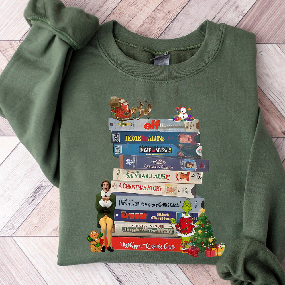 Christmas Movies VHS Png, 90s Style Christmas Png, Christmas Design Png, VHS Tapes, 90s VHS Png, 90s Christmas Png, Green Christmas Gift T2 NAA