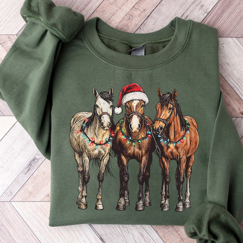 Christmas Horses PNG, Christmas Png, Western Christmas Png, Cowboy Christmas Png, Horse Lover Png, Farm Animal Png, Country Christmas Png S152