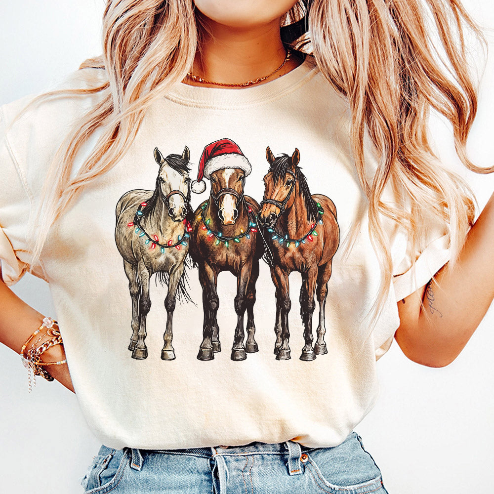 Christmas Horses PNG, Christmas Png, Western Christmas Png, Cowboy Christmas Png, Horse Lover Png, Farm Animal Png, Country Christmas Png S152