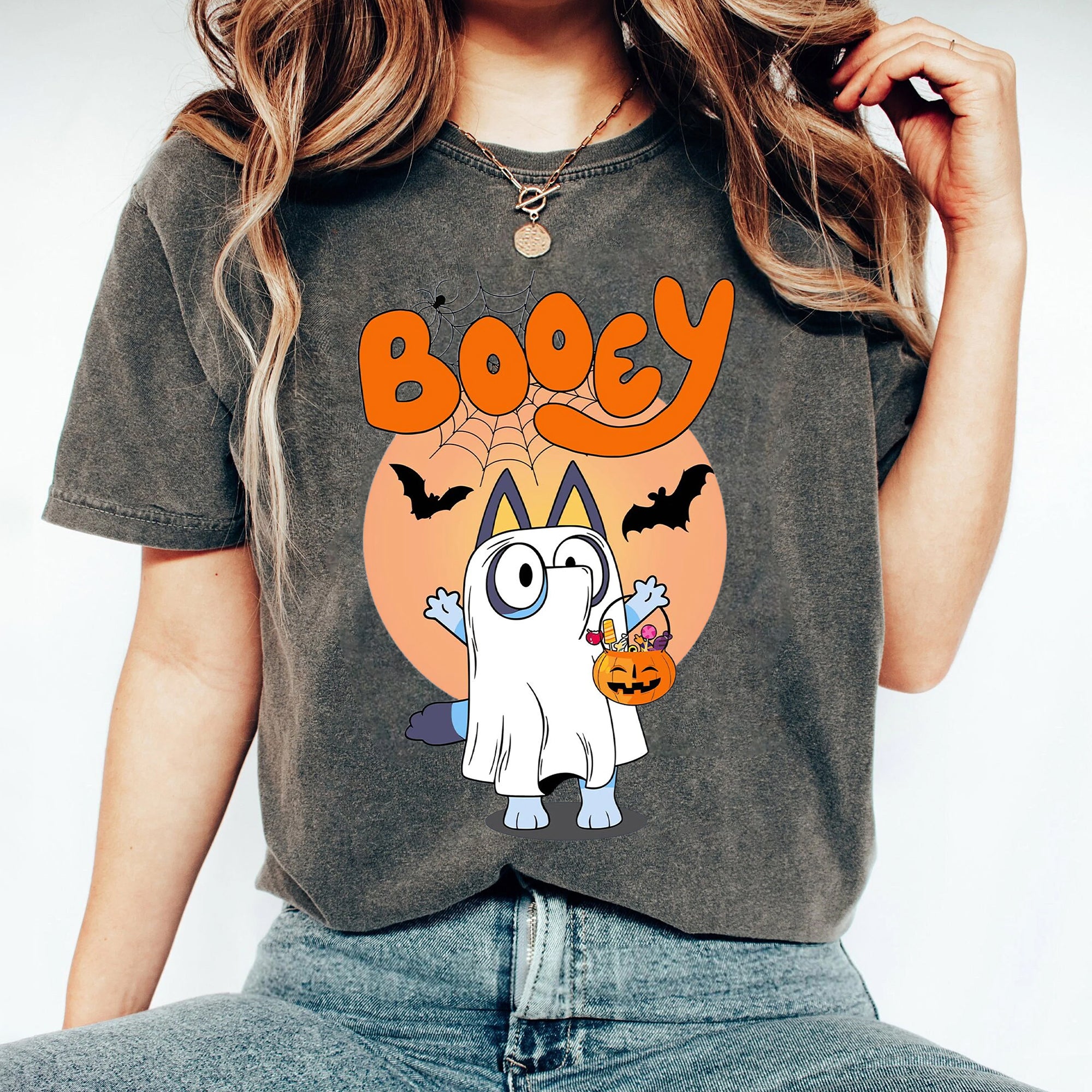 Booey Halloween Sweatshirt, Spooky Cartoon Shirt, Halloween Family Match Shirts, Halloween Horror Kids T-Shirts AAA