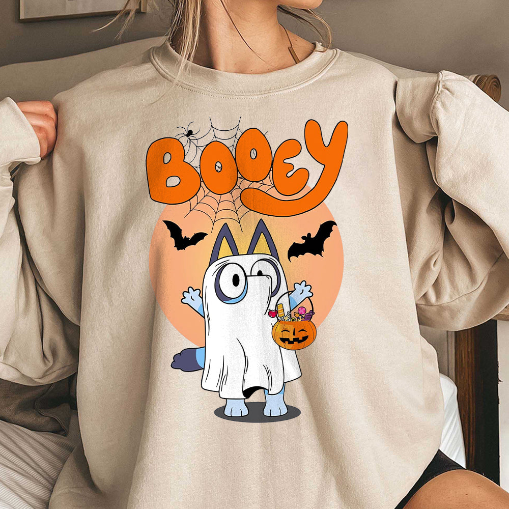 Booey Halloween Sweatshirt, Spooky Cartoon Shirt, Halloween Family Match Shirts, Halloween Horror Kids T-Shirts AAA