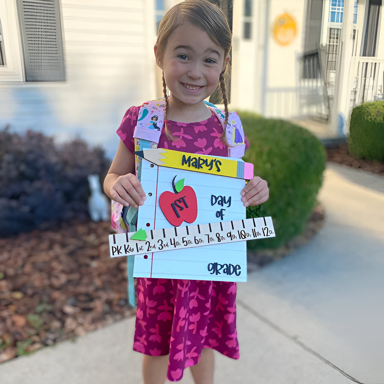 Personalized First_100th_Last Day of School Wooden Sign Back to School Sign Kit Keepsake Gift Ideas for Kids Scsign