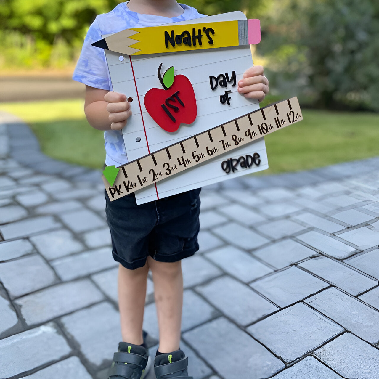 Personalized First_100th_Last Day of School Wooden Sign Back to School Sign Kit Keepsake Gift Ideas for Kids Scsign