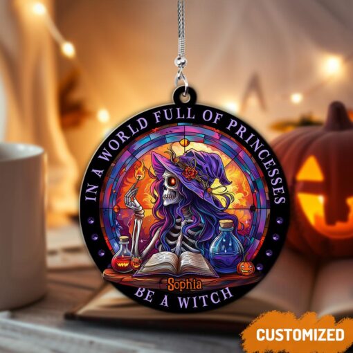 Be A Witch Personalized Name Shaped Ornament, Gift Idea For Halloween ORHA2208