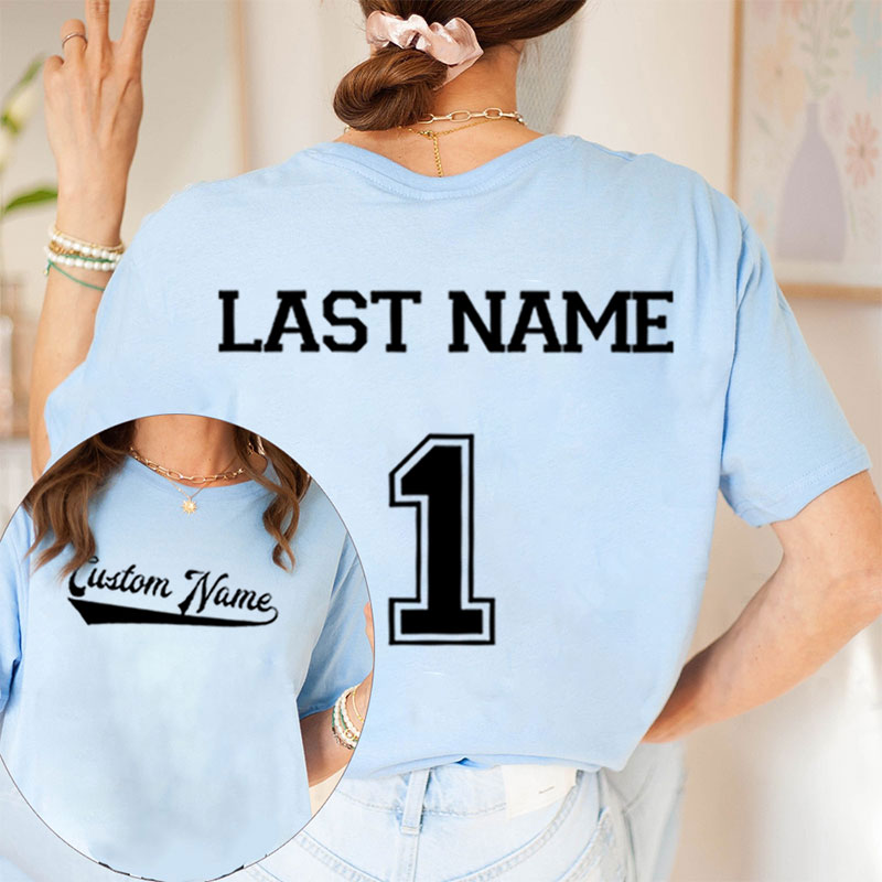 Personalized Team Name Baseball Teacher Two Sided T-Shirt 2MAT88