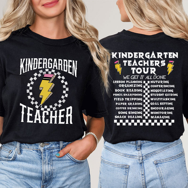 Personalized Grade Teachers Tour Teacher Two Sided T-Shirt 2MAT88