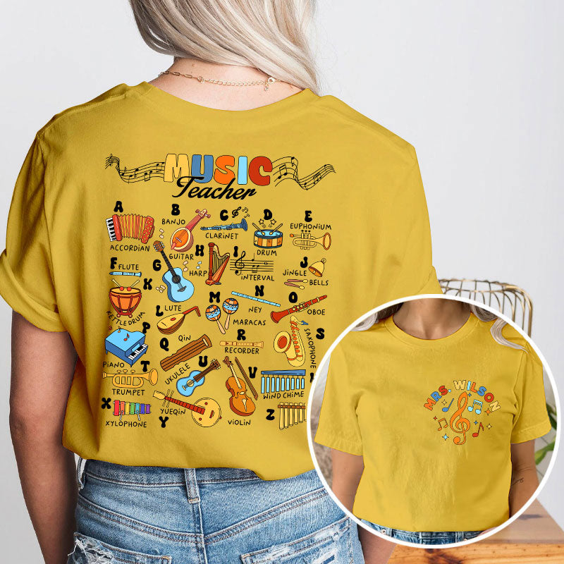 Teach Love Inspire Cute Icon Teacher Two Sided T-Shirt inmy