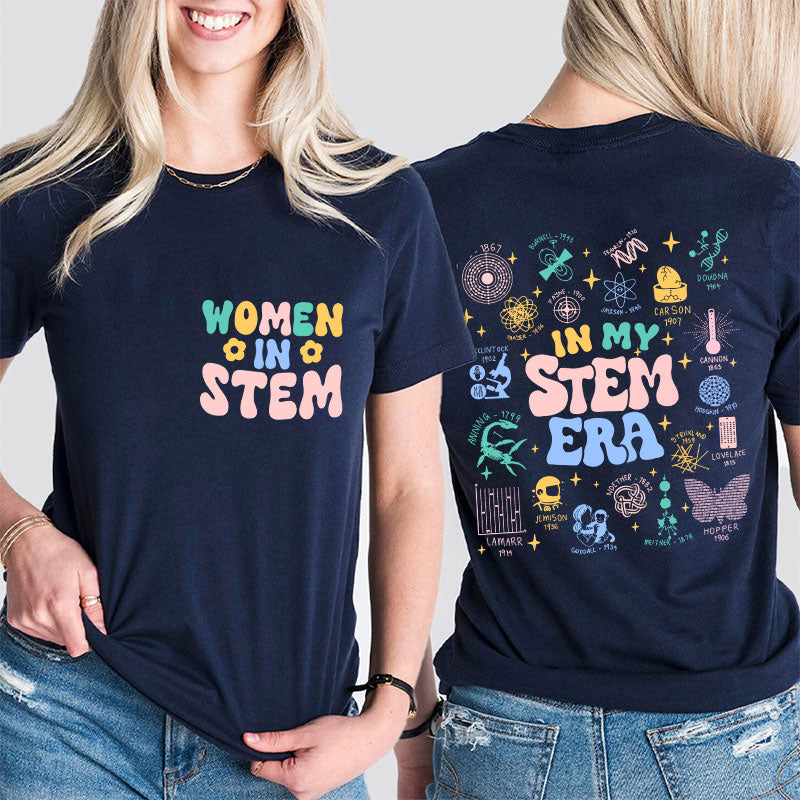 Cool Science In My Stem Era Teacher Two Sided T-Shirt 2MAT88