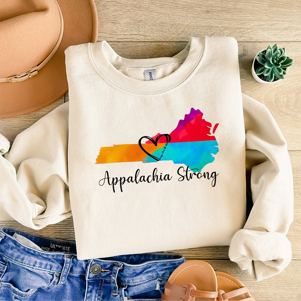 Appalachia Strong - Hurricane Helene Disaster Sweatshirt - Support Hurricane Helene Relief Efforts Appalachia Strong sweatshirt, NC Strong TD1710 02