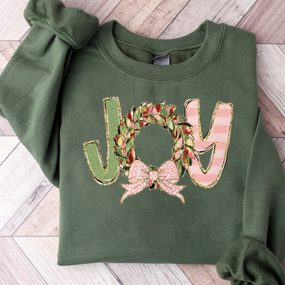 JOY pink Coquette glitter Christmas ornament png pink Christmas design dtf Christmas girls winter png santa design bow acrylic brushstroke S131