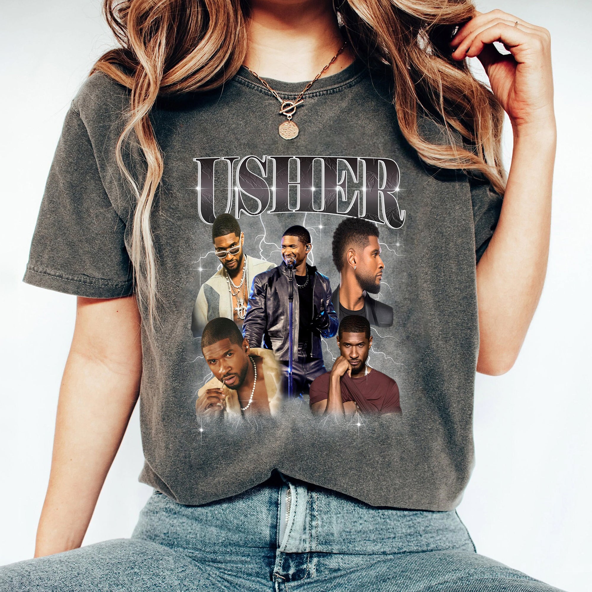 Usher Concert Shirt, Retro Graphic R&B Concert Tee, Usher Coming Home Tour Shirt Gift, Usher Concert Group Shirt GGG