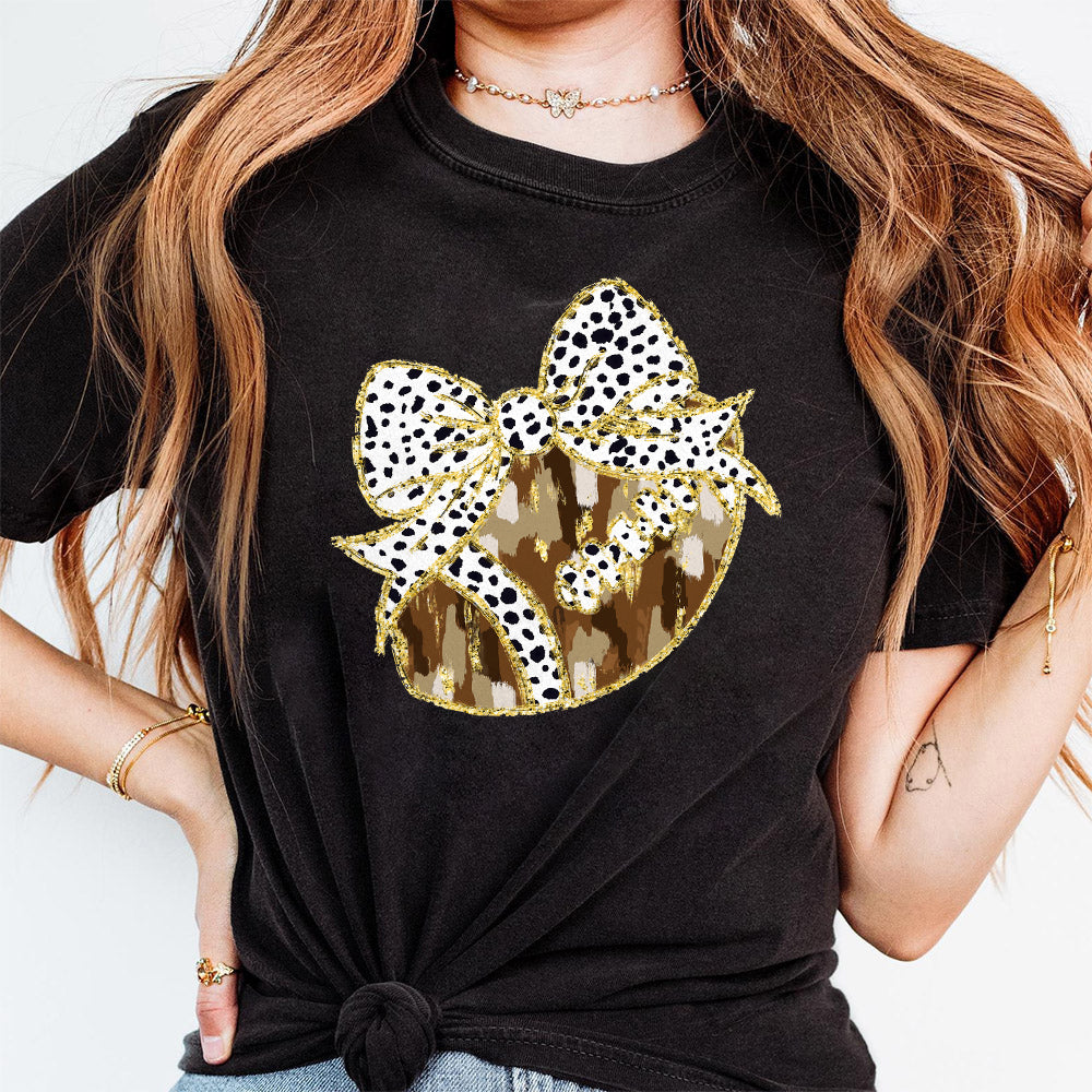 football Coquette gold glitter football png girls fall football design dtf girls fall png kids fall design bow acrylic brushstroke Dalmatian PNG2709 13 NPN