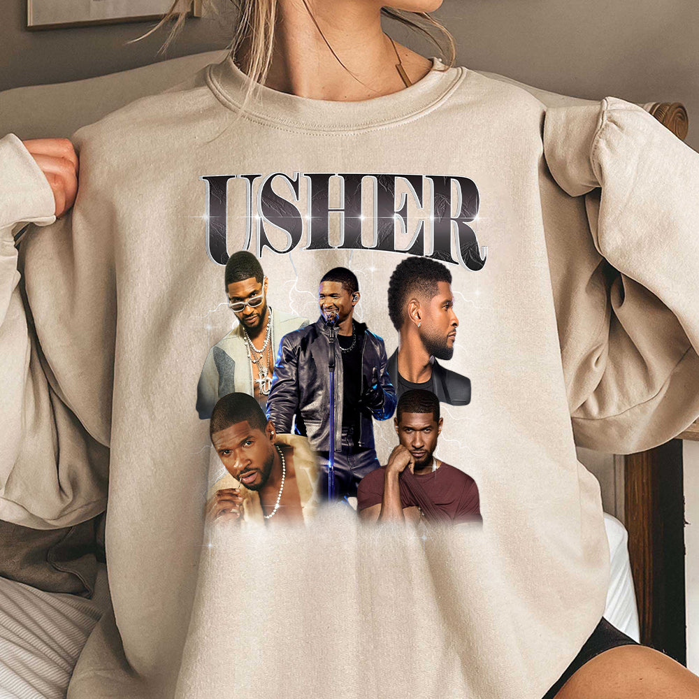 Usher Concert Shirt, Retro Graphic R&B Concert Tee, Usher Coming Home Tour Shirt Gift, Usher Concert Group Shirt GGG