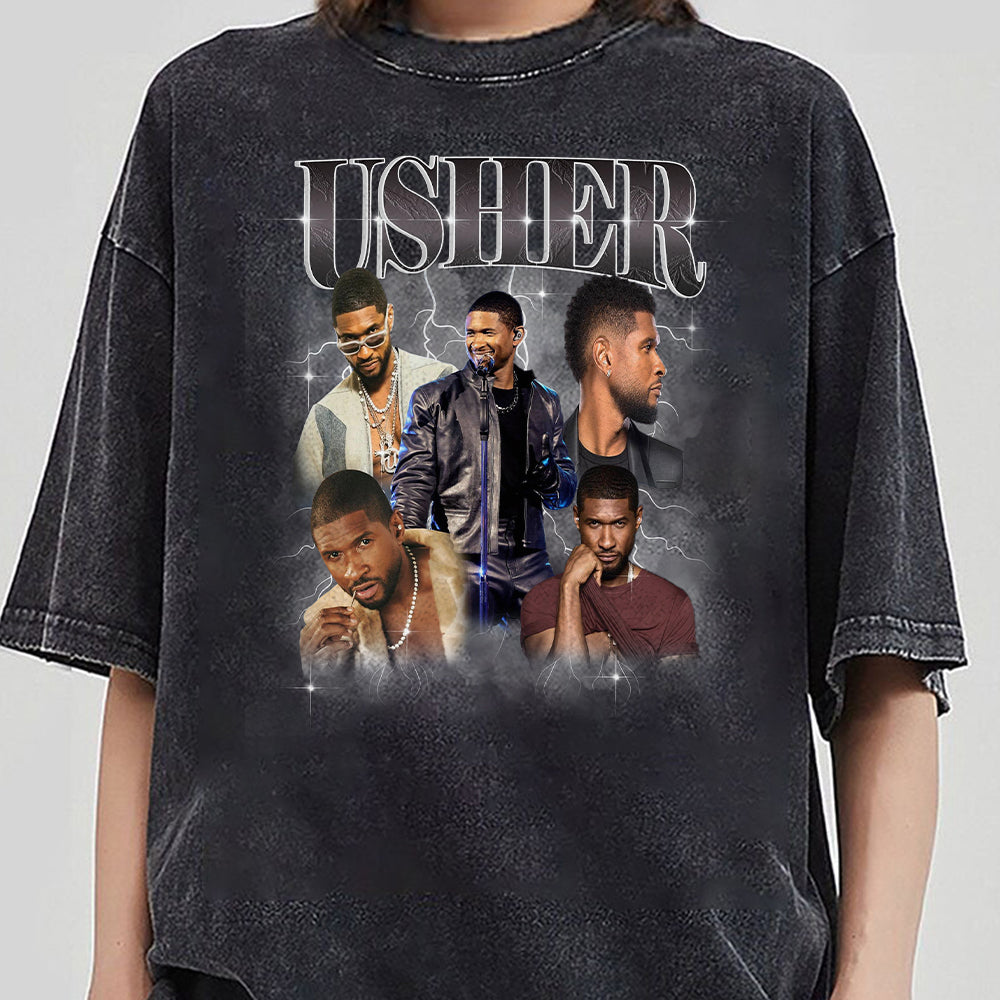 Usher Concert Shirt, Retro Graphic R&B Concert Tee, Usher Coming Home Tour Shirt Gift, Usher Concert Group Shirt GGG