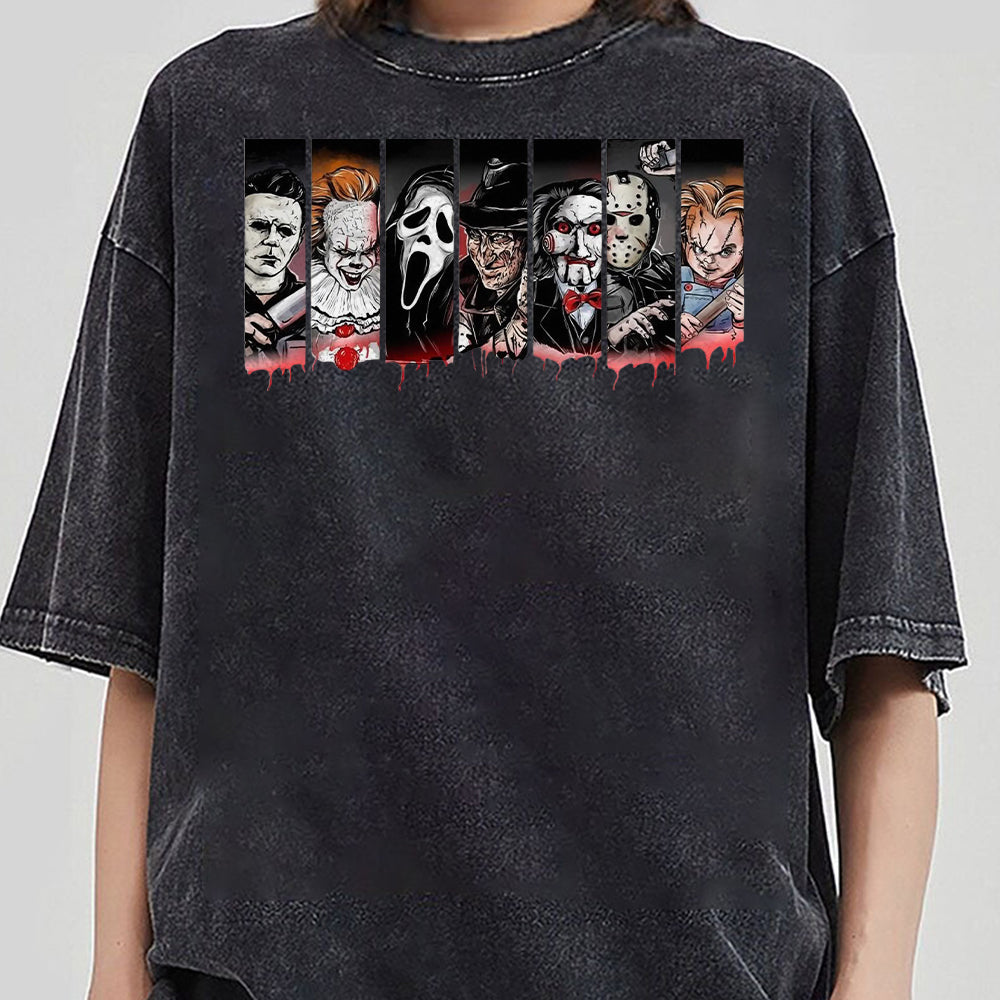 Horror Characters Friends Sweatshirt Hoodie, Horror Movie Characters Sweatshirt, Halloween Movie Hoodie, Halloween Hoodie EEE