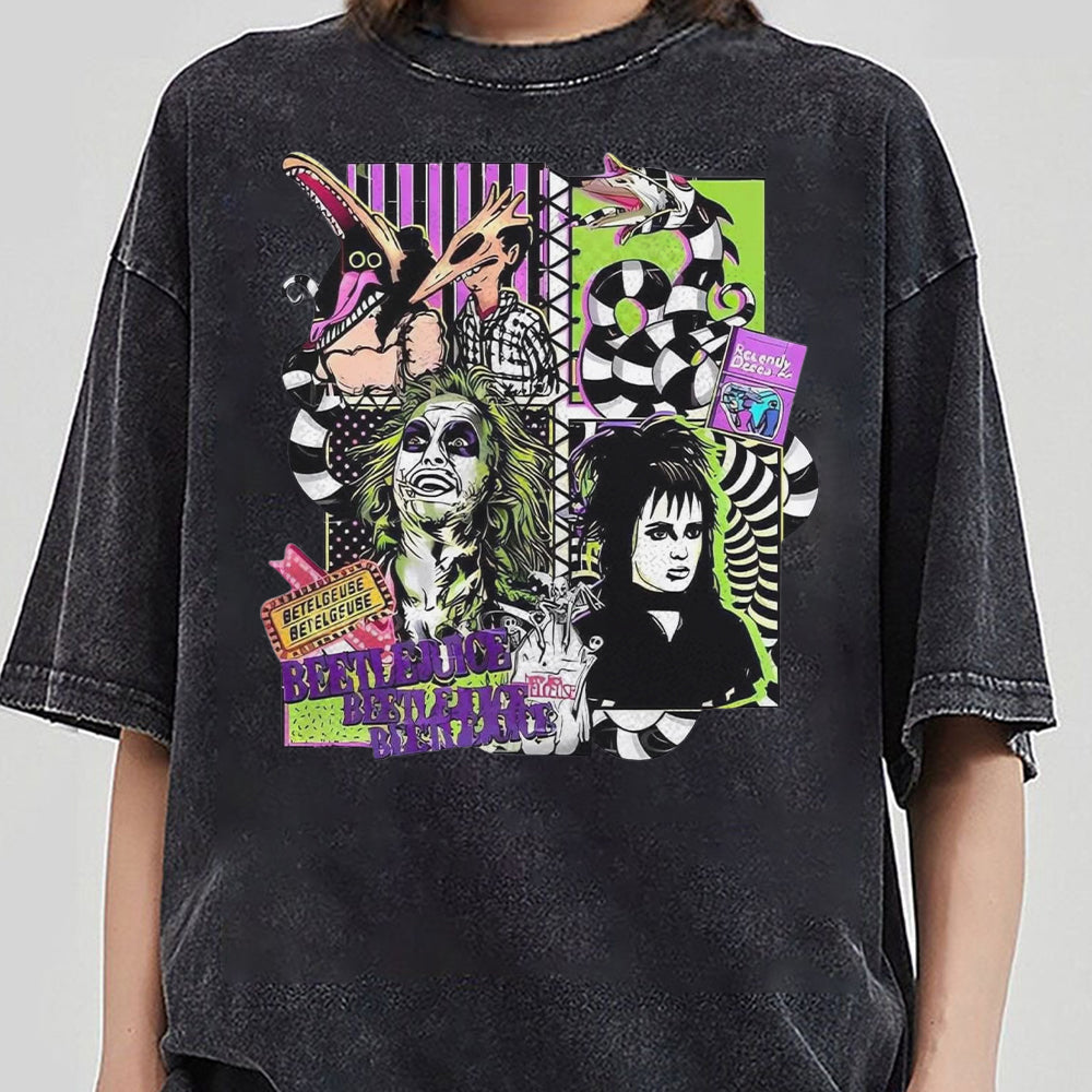 Halloween Beetle Movies Shirt, Halloween Sandworm Beet Striped Shirt, Retro Horror Characters, The Juice Is Loose  BBB