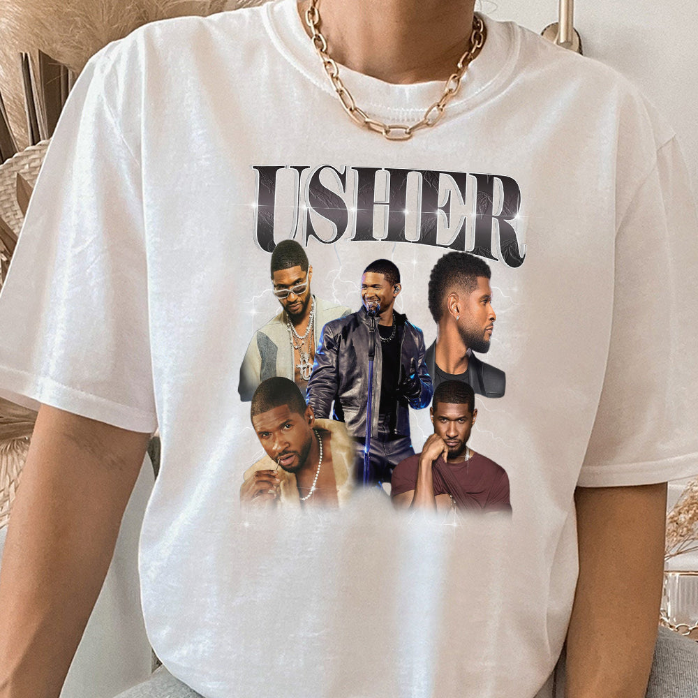 Usher Concert Shirt, Retro Graphic R&B Concert Tee, Usher Coming Home Tour Shirt Gift, Usher Concert Group Shirt GGG