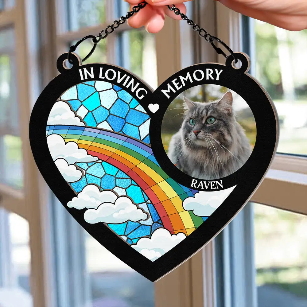 Custom Photo A Piece Of My Heart - Personalized Window Hanging Suncatcher Ornament ORNA1210