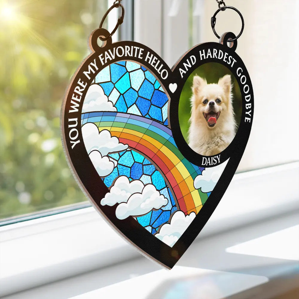 Custom Photo A Piece Of My Heart - Personalized Window Hanging Suncatcher Ornament ORNA1210