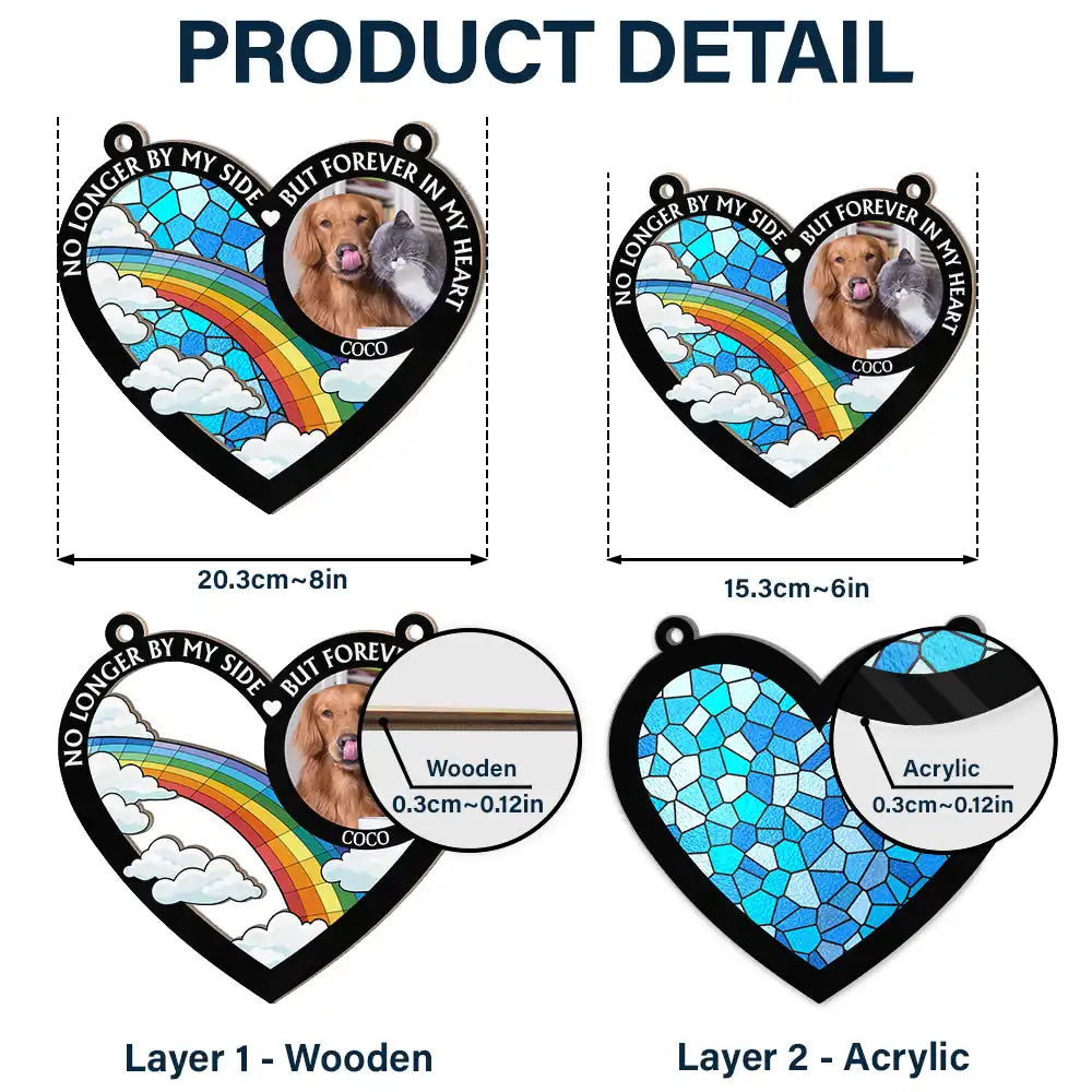 Custom Photo A Piece Of My Heart - Personalized Window Hanging Suncatcher Ornament ORNA1210