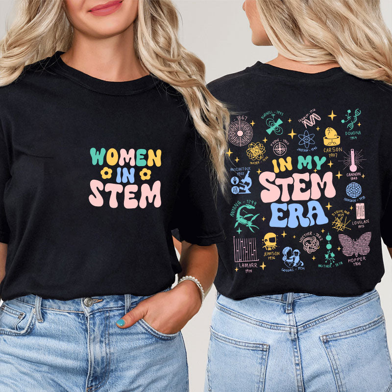 Cool Science In My Stem Era Teacher Two Sided T-Shirt 2MAT88